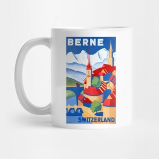 Vintage Travel Poster Switzerland Berne Mug